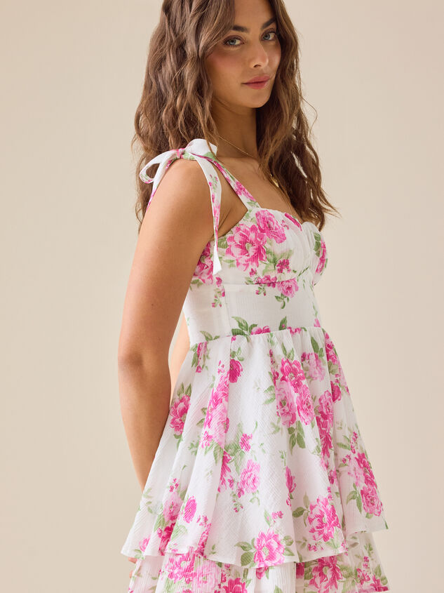 Semlia Floral Mini Dress Detail 3 - TULLABEE