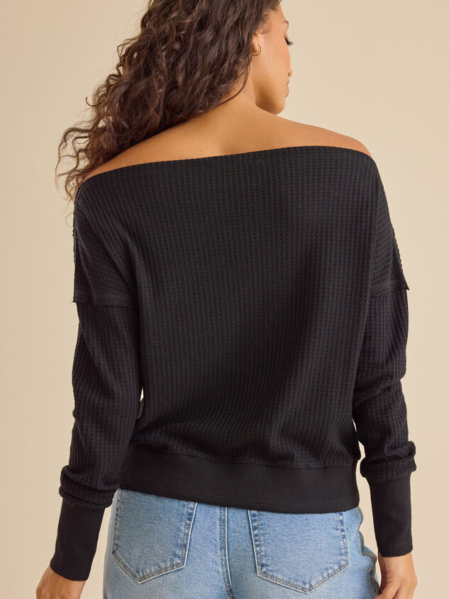 Ariadne Thermal Boatneck Top Detail 5 - TULLABEE