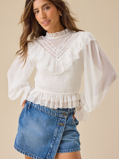 Genesis Lace Flowy Blouse - TULLABEE