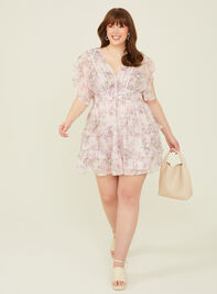 Shackly Floral Ruffle Mini Dress Detail 3 - TULLABEE