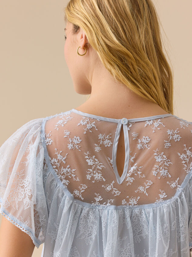 Sabrina Lace Babydoll Top Detail 6 - TULLABEE