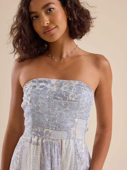 Jazmine Patchwork Midi Dress - TULLABEE