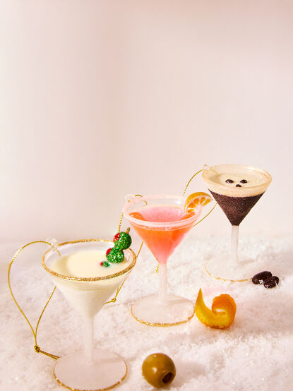 Merry Martinis Ornament Set - TULLABEE