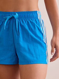 Lace Up Stripes Shorts Detail 2 - TULLABEE