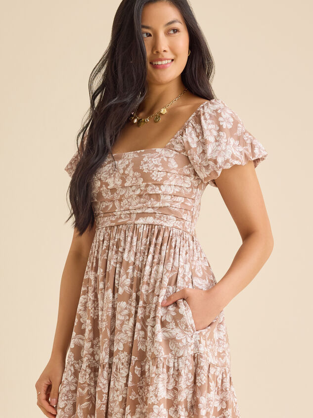 Collie Floral Mini Dress Detail 3 - TULLABEE