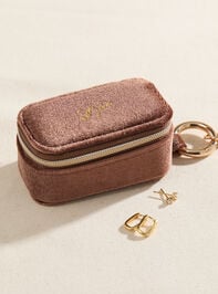 Velvet Jewelry Box Keychain With Earrings - TULLABEE