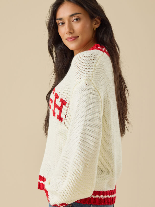 Sleigh Intarsia Pullover Detail 3 - TULLABEE