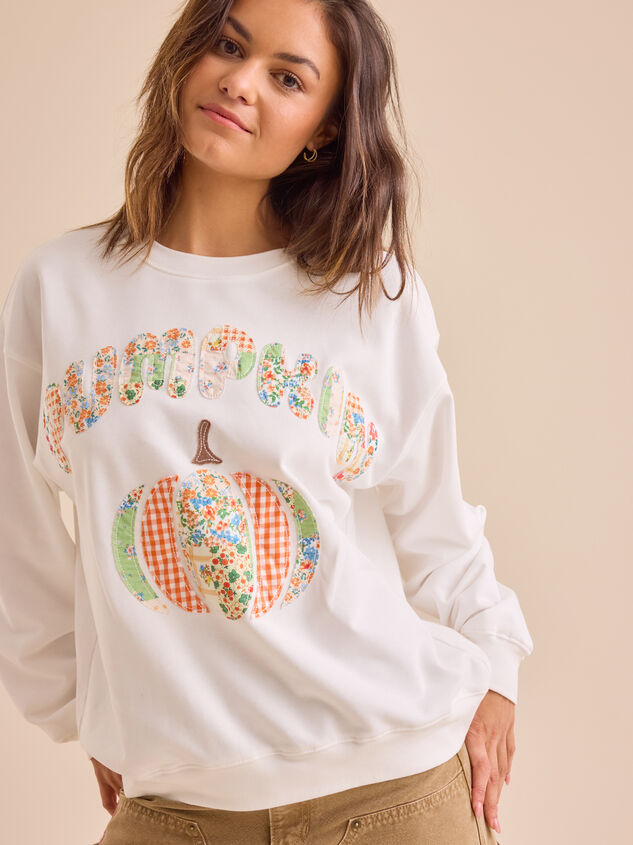 Pumpkin Patchwork Sweatshirt - TULLABEE