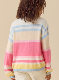 Kiera Multi Stripe Sweater Detail 4 - TULLABEE