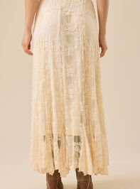 Aria Lace Midi Skirt Detail 6 - TULLABEE
