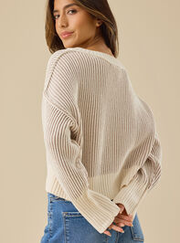 Ophelia Cropped Matte Chenille Sweater Detail 5 - TULLABEE