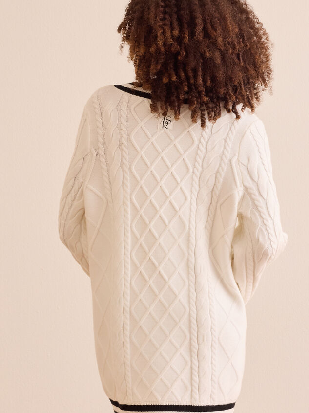 The Sideline Sweater Dress Detail 3 - TULLABEE