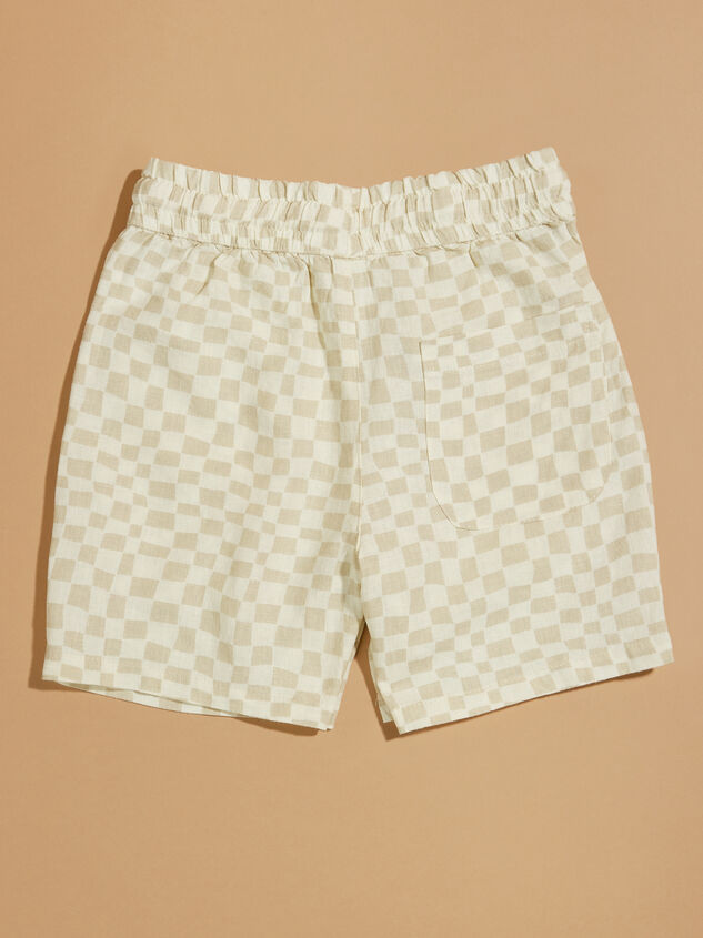 Addison Checkered Shorts by Rylee + Cru Detail 2 - TULLABEE