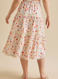May Floral Midi Skirt Detail 4 - TULLABEE