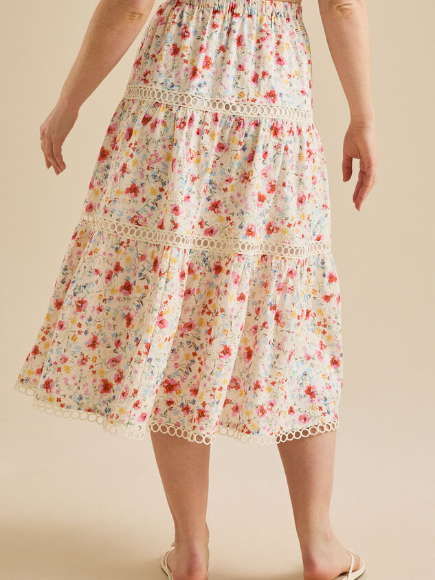 May Floral Midi Skirt Detail 4 - TULLABEE