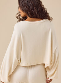 Sofie Cropped Lounge Top Detail 5 - TULLABEE