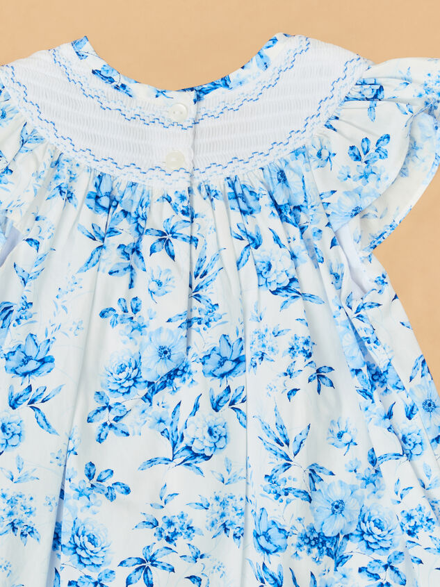 Sloane Smocked Toddler Dress Detail 3 - TULLABEE
