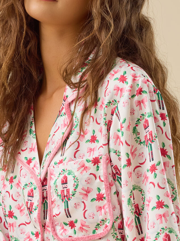 Posey Satin Nutcracker Sleep Top Detail 3 - TULLABEE