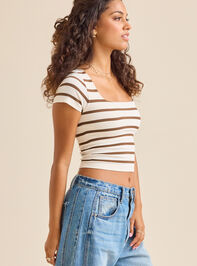 Everyday Seamless Striped Top Detail 3 - TULLABEE
