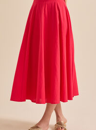 Grace Linen Midi Skirt Detail 3 - TULLABEE