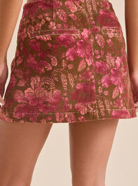 Marlene Floral Velvet Skirt Detail 5 - TULLABEE