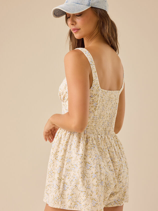Lauren Floral Romper Detail 5 - TULLABEE