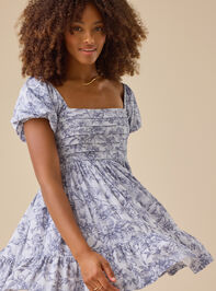 Collie Floral Mini Dress Detail 3 - TULLABEE