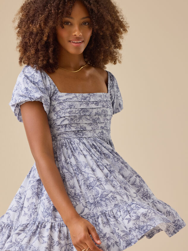 Collie Floral Mini Dress Detail 3 - TULLABEE