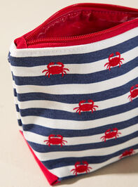 Embroidered Crabs Pouch Detail 2 - TULLABEE