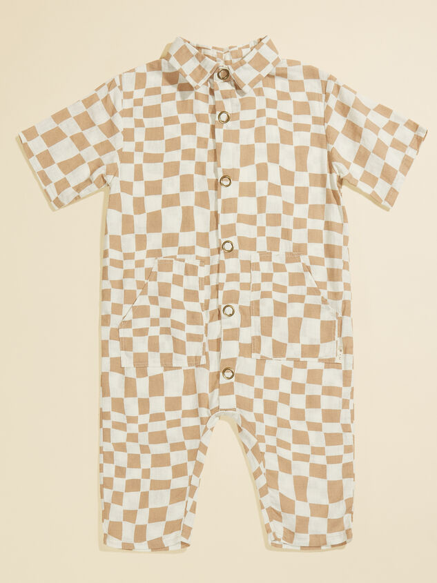 Rhett Checkered Toddler Jumpsuit by Rylee + Cru - TULLABEE