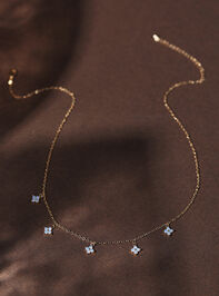 Blue Fleur Charm Necklace - TULLABEE