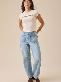 God Is Good Yall Baby Tee Detail 2 - TULLABEE