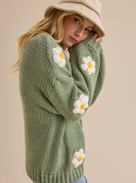 Jennie 3D Flower Cardigan Detail 5 - TULLABEE