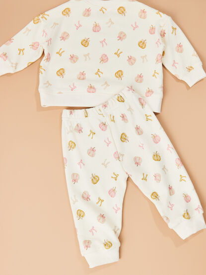 Pumpkin Bow Top and Pants Set - TULLABEE