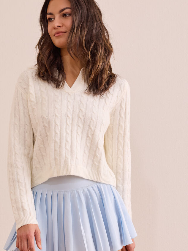 Court Crush Cable Knit Sweater - TULLABEE