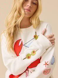 Cheers Lobster Pullover Detail 3 - TULLABEE