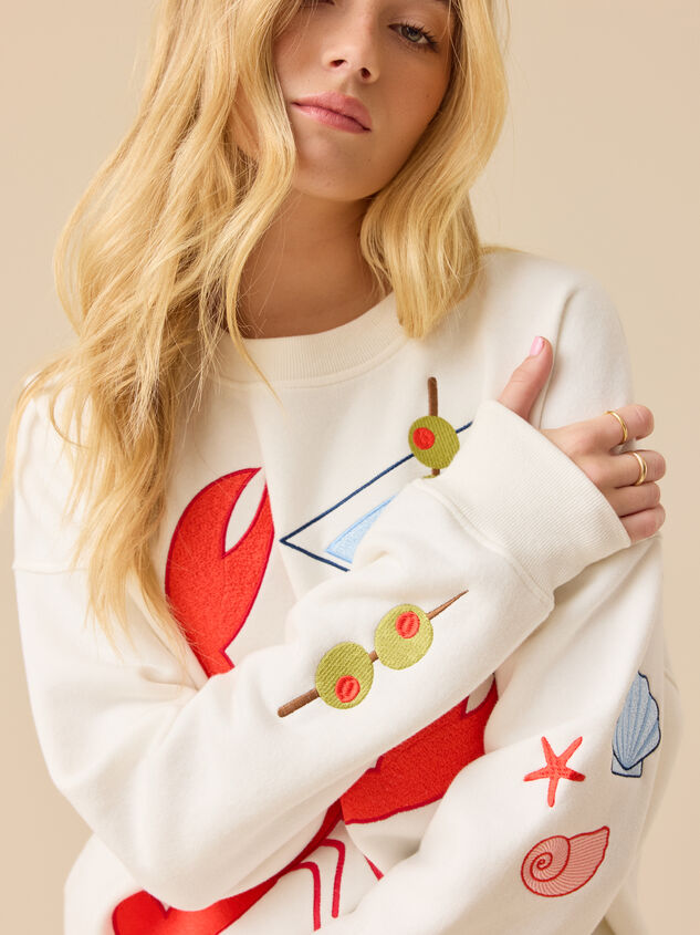 Cheers Lobster Pullover Detail 3 - TULLABEE