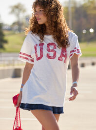 USA Oversized Slub Tee Detail 3 - TULLABEE