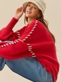 Paige Whipstitch Sweater Detail 2 - TULLABEE