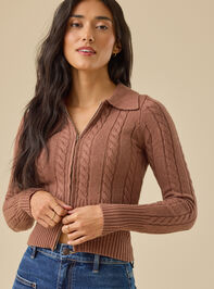 Anderson Cable Zip Cardigan - TULLABEE