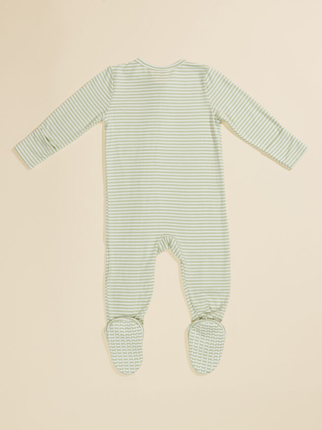 Sawyer Striped Footie Detail 2 - TULLABEE