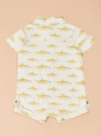 Samson Fish Polo Romper by Mud Pie Detail 4 - TULLABEE