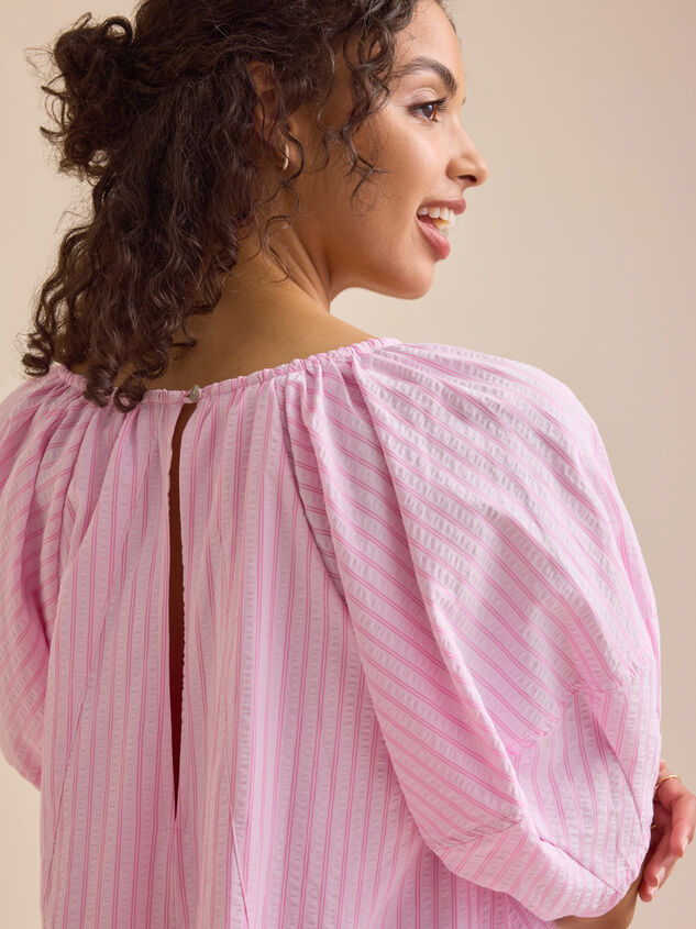 Posie Striped Romper Detail 6 - TULLABEE