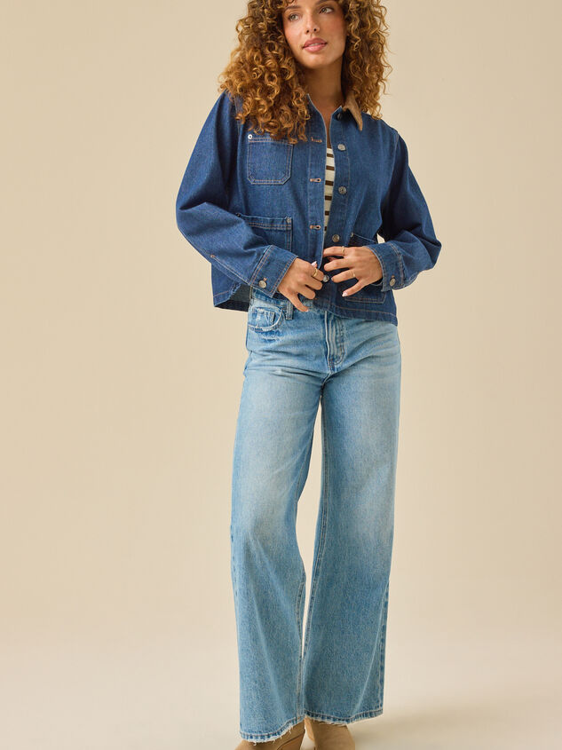 Annaliese Corduroy Denim Jacket Detail 2 - TULLABEE