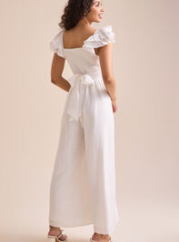 Monroe Flutter Sleeve Jumpsuit Detail 5 - TULLABEE