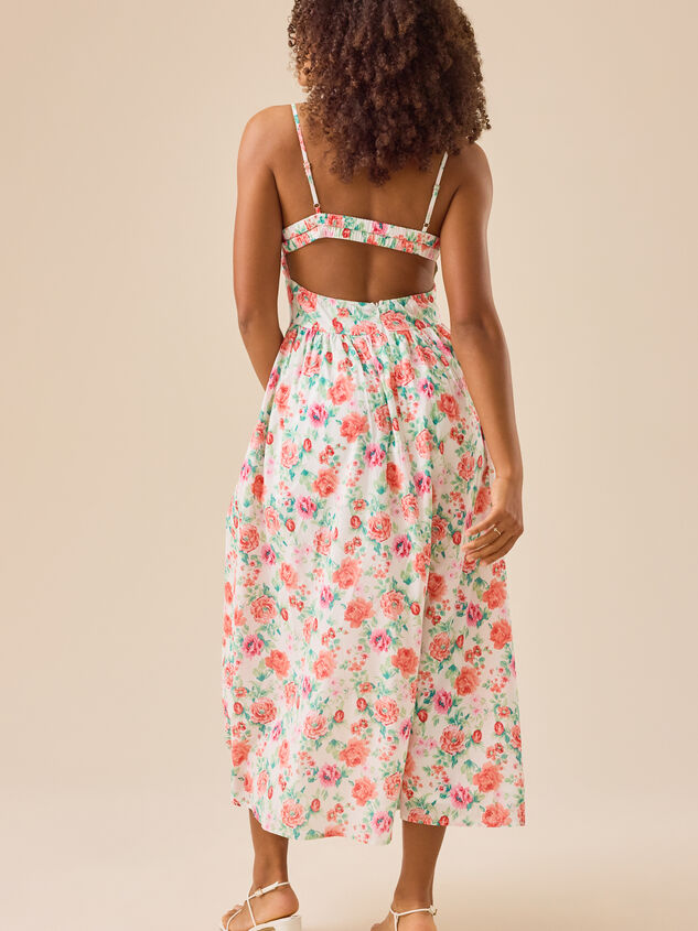 Peggy Floral Maxi Dress Detail 5 - TULLABEE