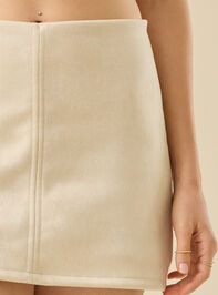 Bridgette Suede Mini Skort Detail 3 - TULLABEE