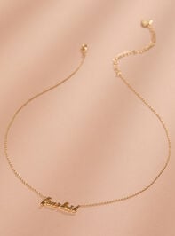 Faith over Fear Fearless Necklace Detail 2 - TULLABEE