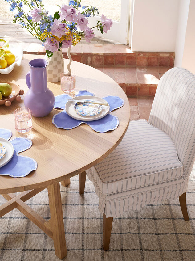 Rose Wood Round Dining Table Detail 6 - TULLABEE