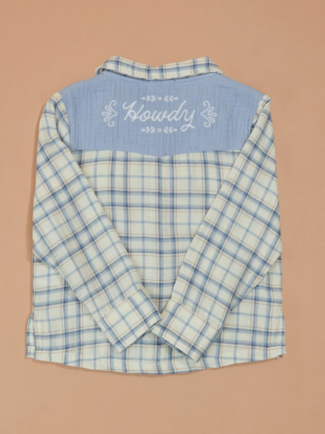 Parker Plaid Polo Shirt Detail 3 - TULLABEE